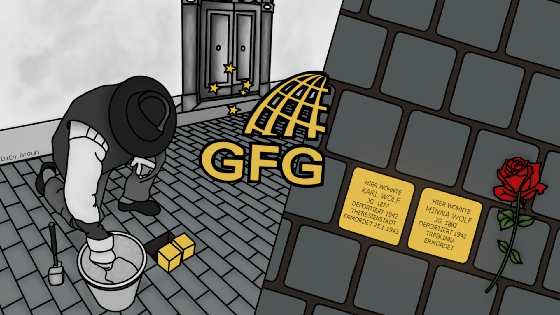 Lucy Braun; Stolpersteinbild